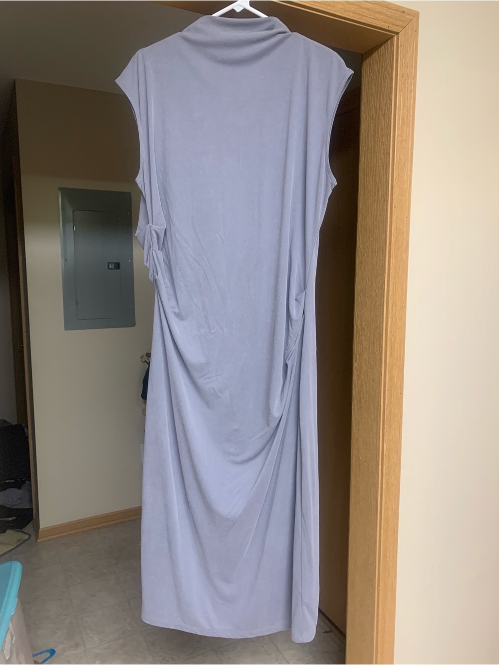 Old Navy Boat Neck Rouched Gray Midi Dress - Women’s XL